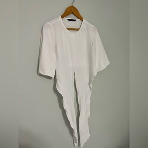White wrap around blouse